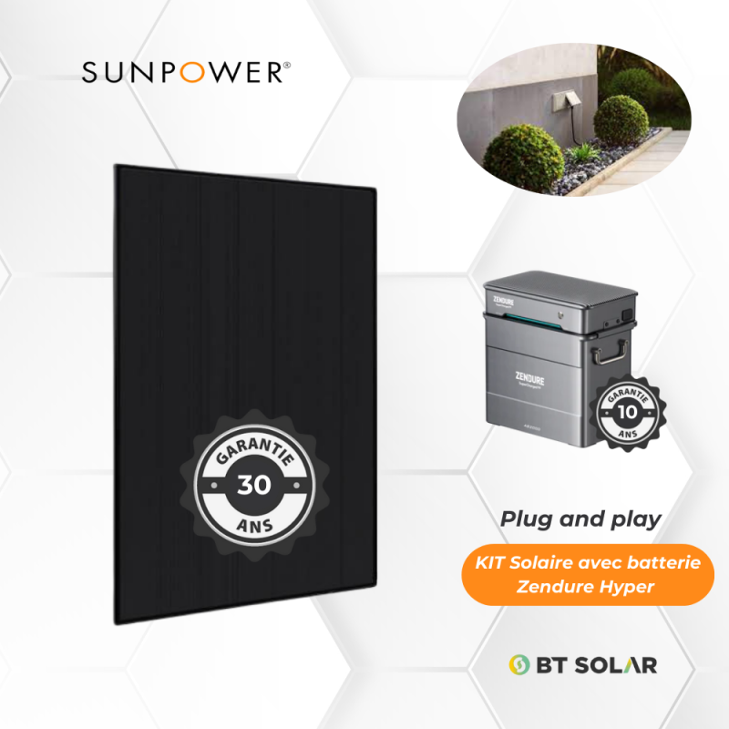 Kit Autoconsommation Sunpower Wc Bi Facial Batterie Zendure Hyper